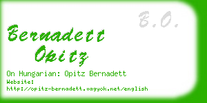 bernadett opitz business card